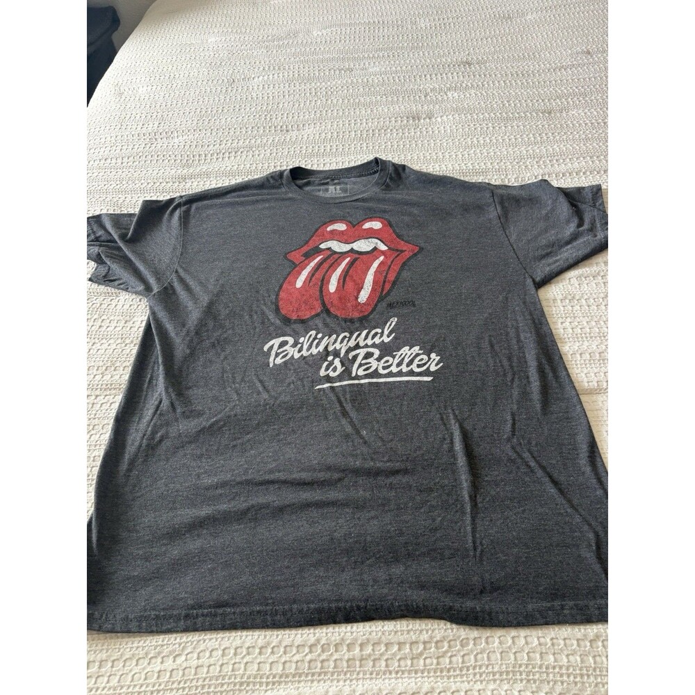 Rolling Stones Mexicool Bilingual Is Best T-Shirt- Rare